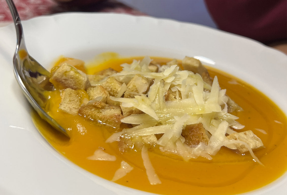 Zuppa cheto di Zucca con Pancetta