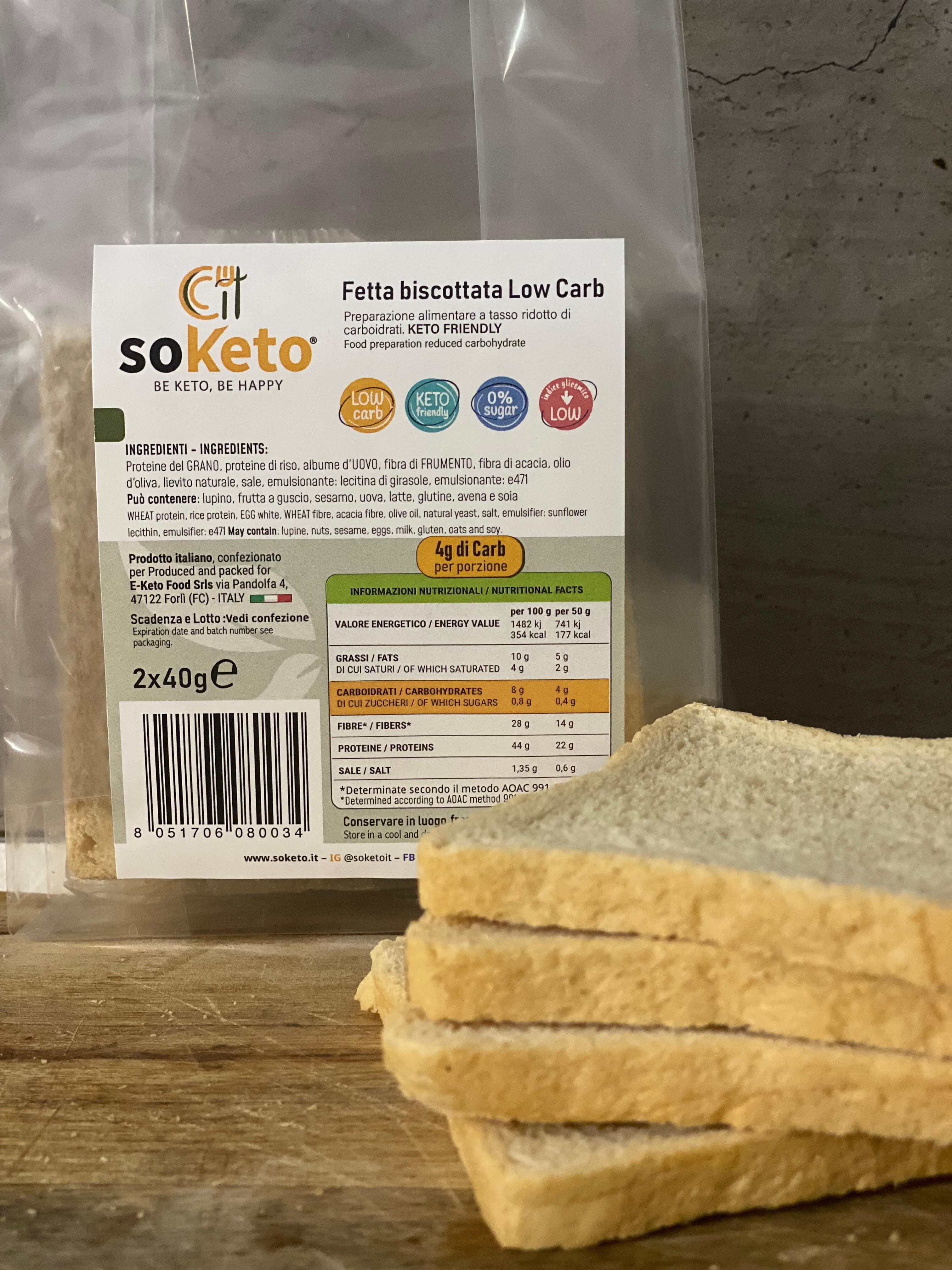 Fette Biscottate Keto Low Carb 0% di zuccheri