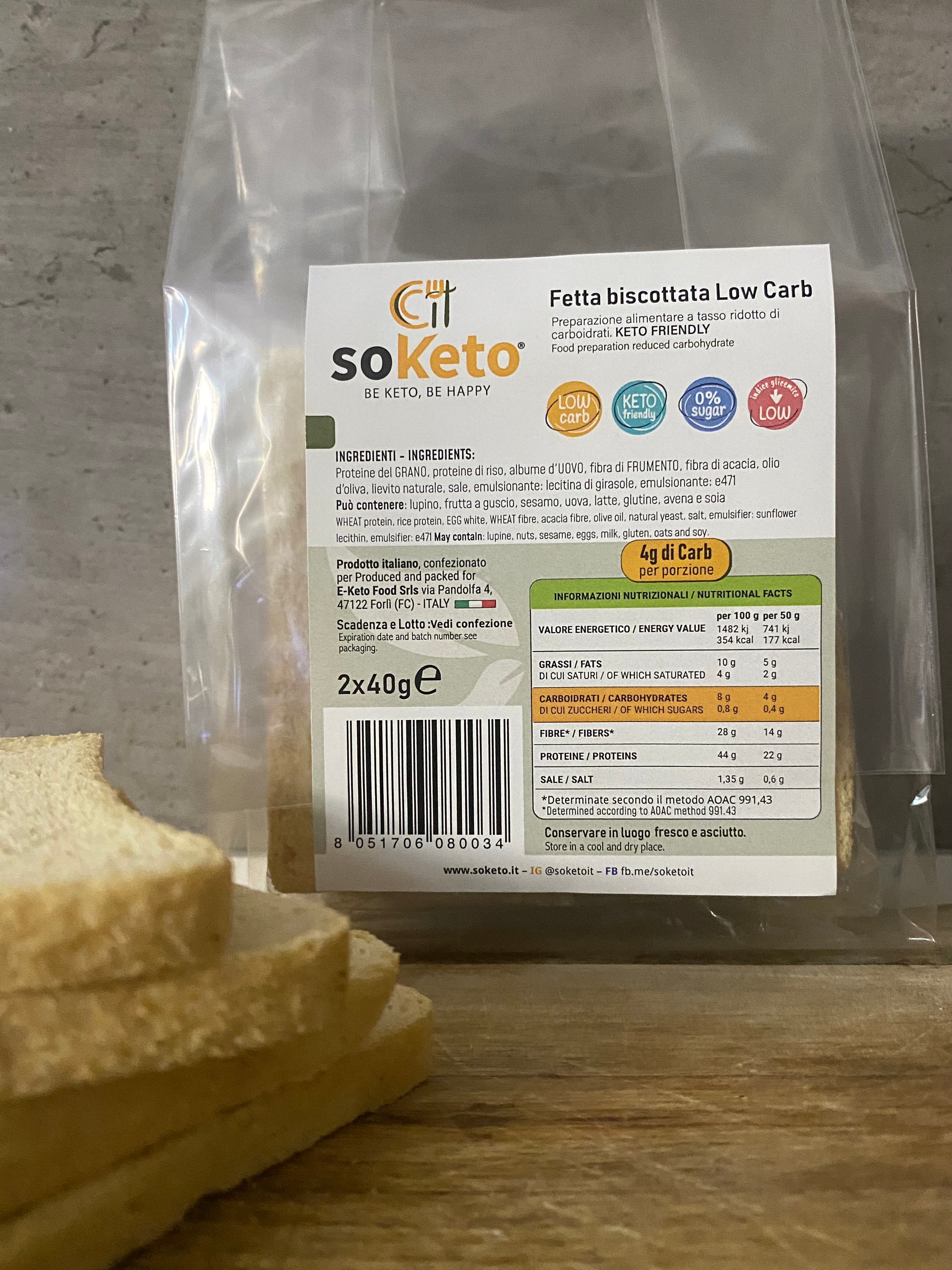 Fette Biscottate Keto Low Carb 0% di zuccheri