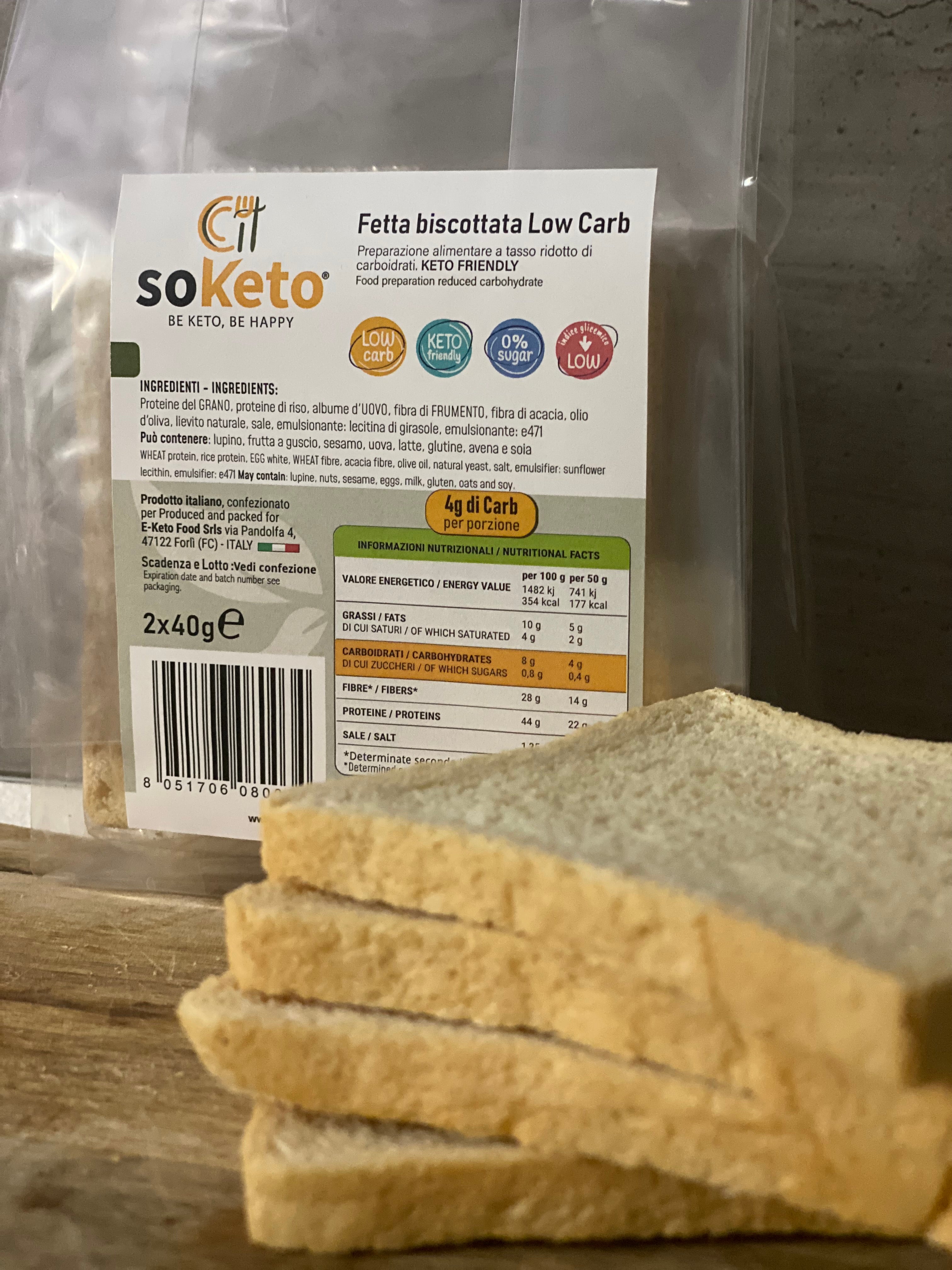 Fette Biscottate Keto Low Carb 0% di zuccheri