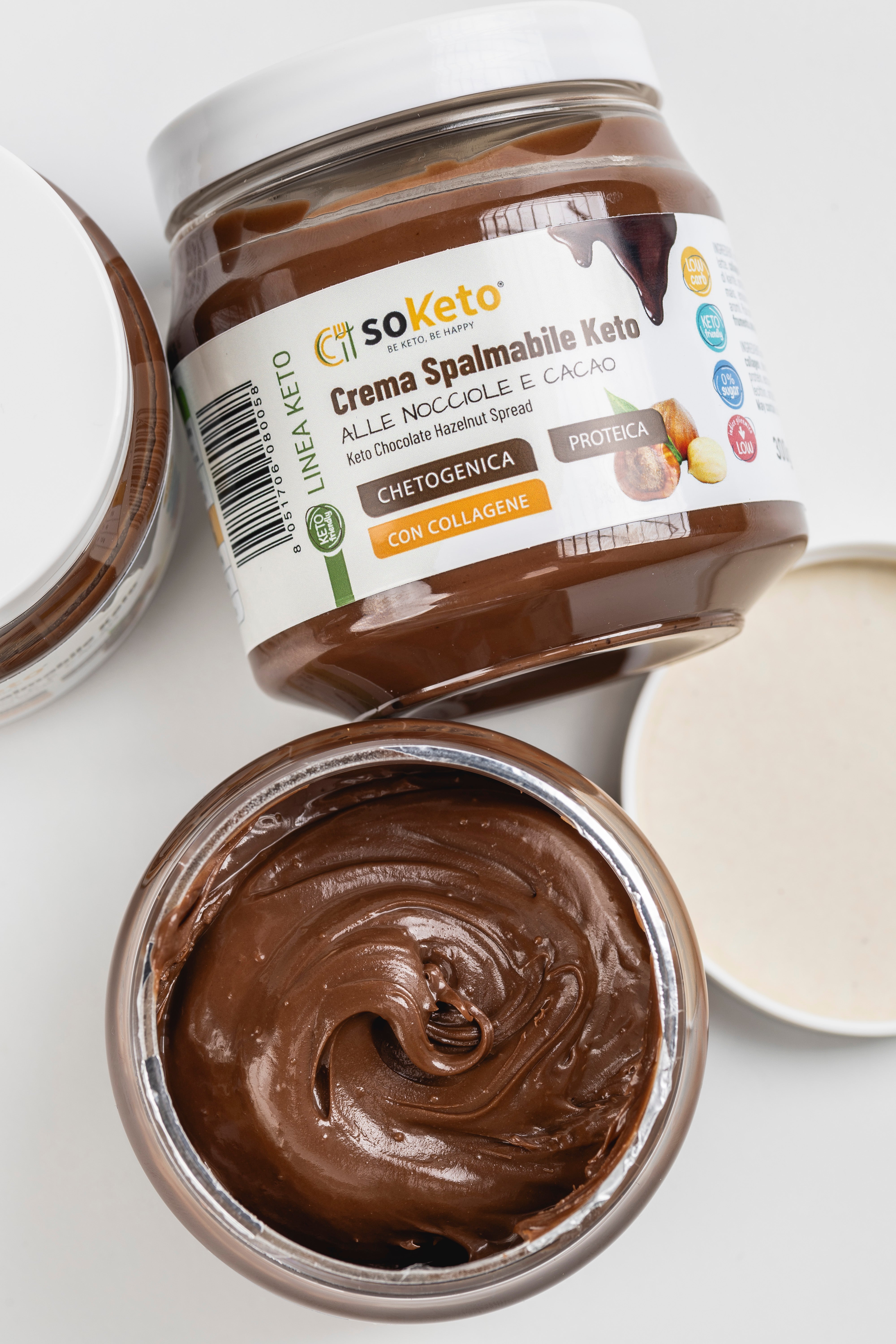 Keto Hazelnut and Cocoa Spreadable Cream 0% Sugars - 300 gr