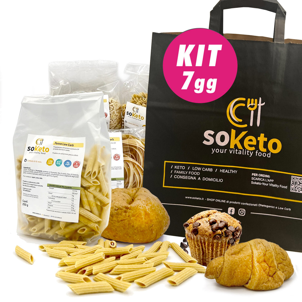 KIT 7 giorni Dieta Chetogenica Facile con Prodotti Keto e Low Carb SoKeto