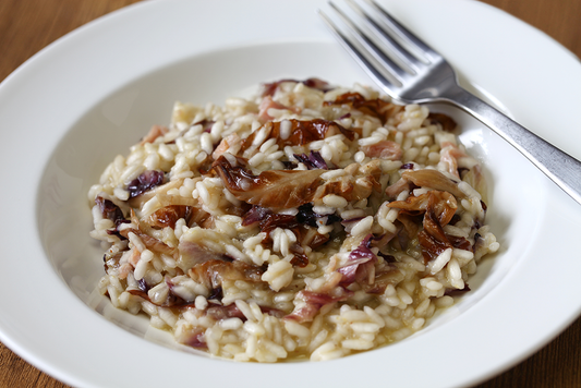 Ricetta riso gorgonzola radicchio rosso e noci