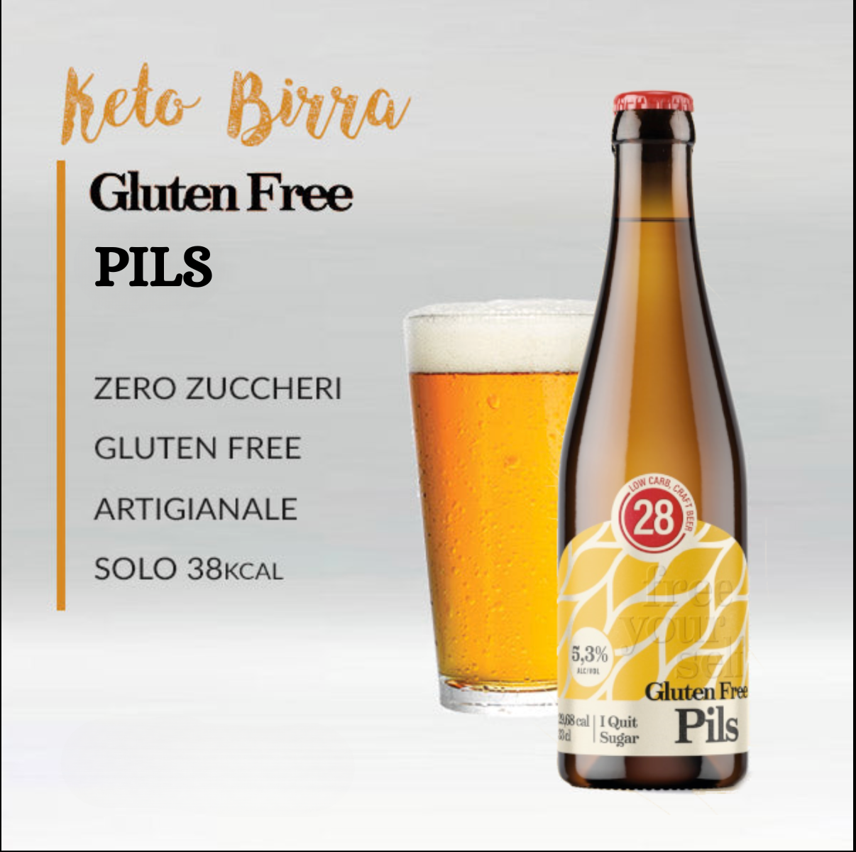 Keto Gluten Free Beer Zero Sugars "La IPA"