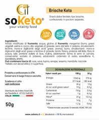 Brioche Cheto con soli 4g di carbo Conf. da 2 / 6 o 10 pz da 50g - KETO SENZA zuccheri