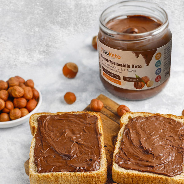 Crème à tartiner Keto aux noisettes et cacao 0% sucre - 300 gr