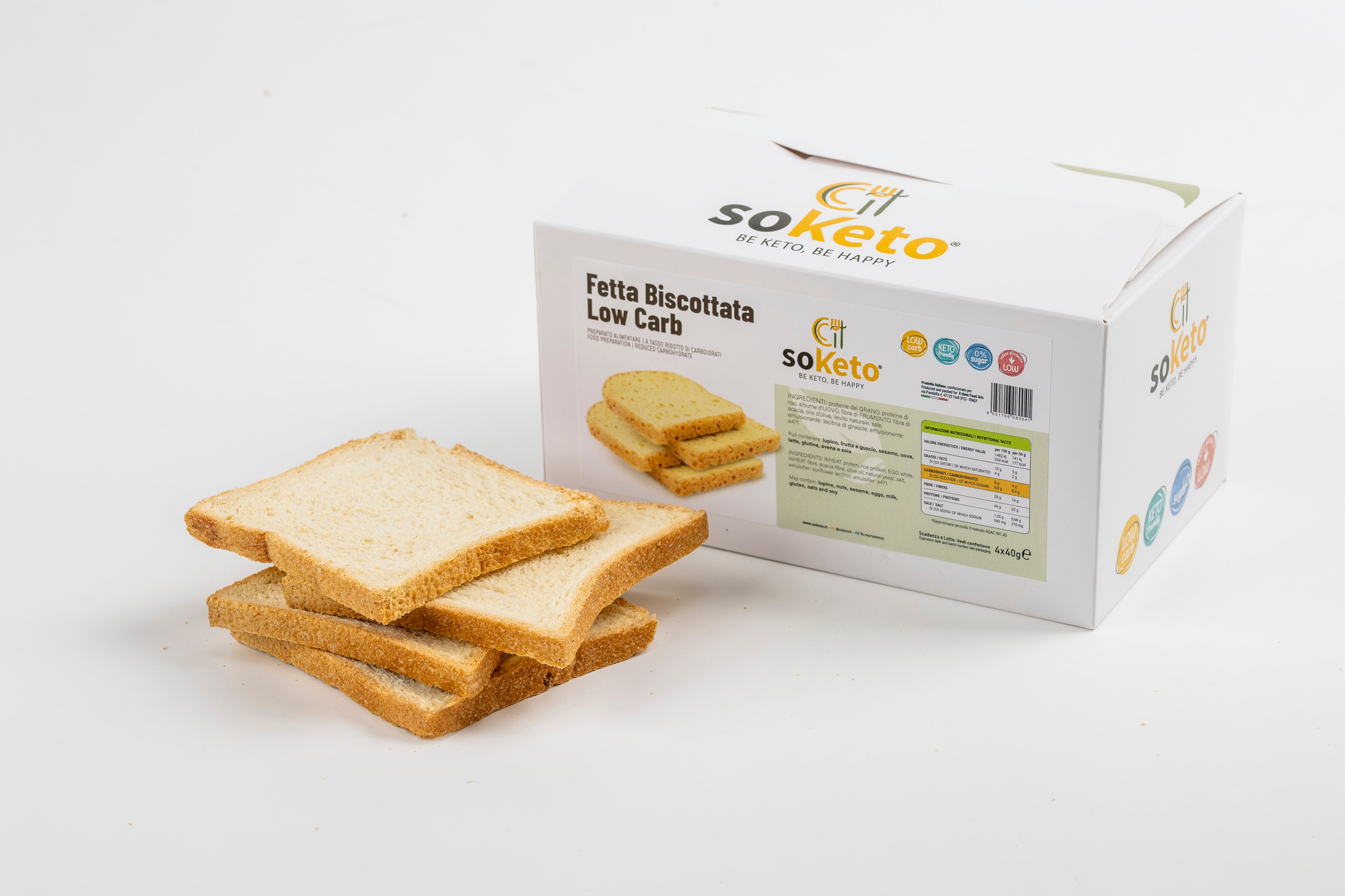 Biscottes Céto Faibles en Glucides 0% de sucres