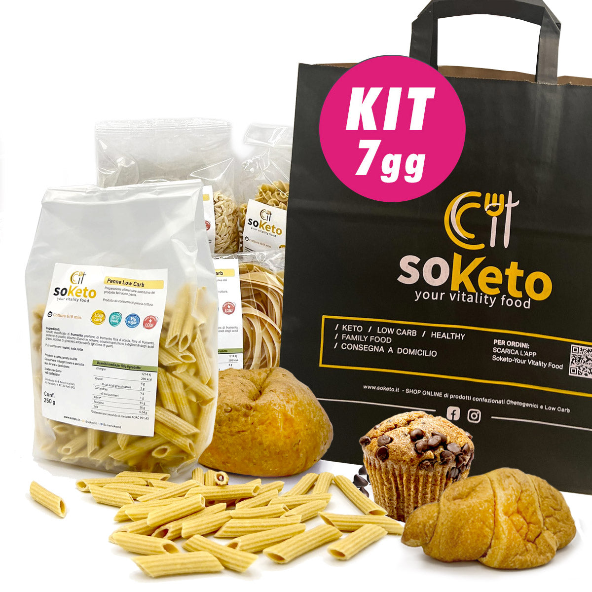 KIT 7 jours de régime cétogène facile avec des produits Keto et Low Carb SoKeto