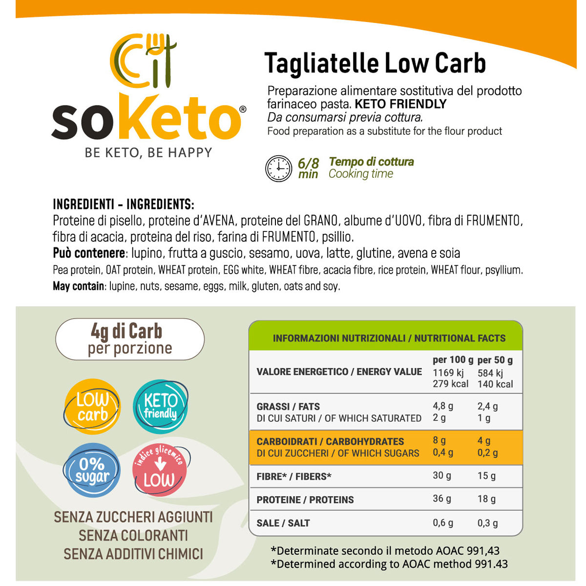Tagliatelles Keto Low Carb 250gr