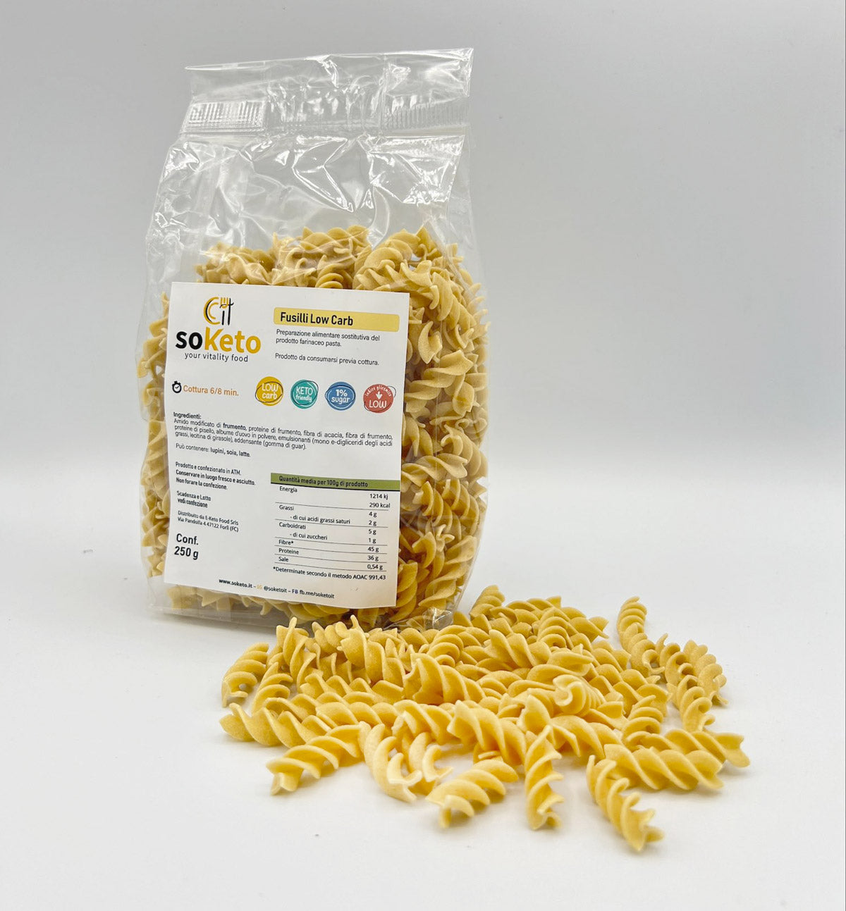 fusilli low carb dieta chetogenica